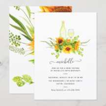 Convite de aniversário de Provando de girassol