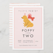 Convite de aniversário de puppy - Personalizável