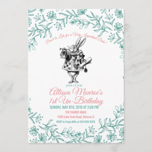 CONVITE DE ANIVERSÁRIO DE QUALQUER IDADE - Alice n