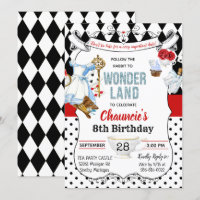 CONVITE DE ANIVERSÁRIO DE QUALQUER IDADE - Alice n