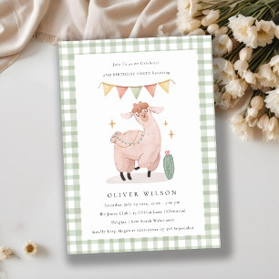 Convite de Aniversário de Qualquer Idade Boho Cact