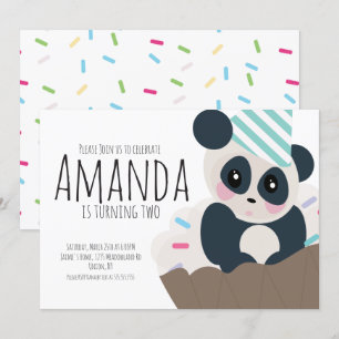 Convite de Aniversário de Qualquer Idade com Purpu