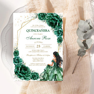 Convite de Aniversário de Quince Anos Green Mis Qu