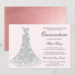 Convite de Aniversário de Quinceanera - QUALQUER C