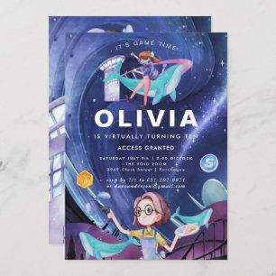 Convite de aniversário de realidade virtual