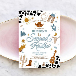 Convite de Aniversário de Rodeio Tema Western