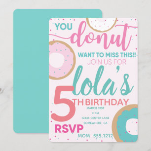 CONVITE DE ANIVERSÁRIO DE rosquinha