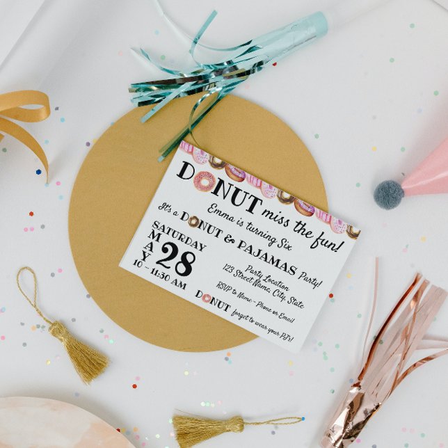 Convite de aniversário de rosquinha (Criador carregado)