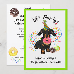 Convite de aniversário de Rosquinha Engraçado Da