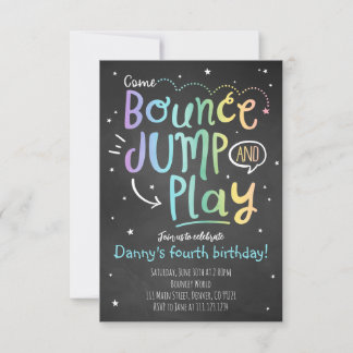 Convite de aniversário de Salto e Reprodução