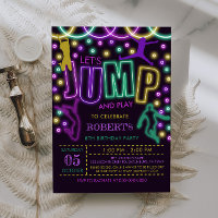 Convite de aniversário de salto editável