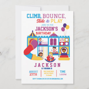 Convite de aniversário de salto suave