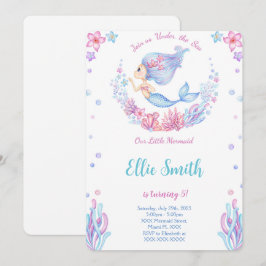 Convite de Aniversário de Sereia