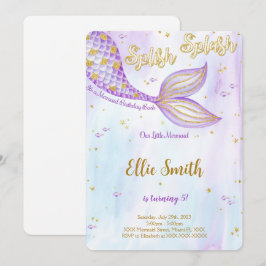 Convite de Aniversário de Sereia