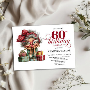 Convite de Aniversário de Sessenta Anos para Festa