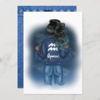 Convite de aniversário de Sinal de Aquarius Zodiac