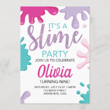 Convite de aniversário de Slime