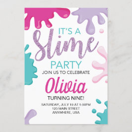 Convite de aniversário de Slime