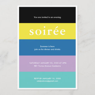 Convite de Aniversário de Soiree