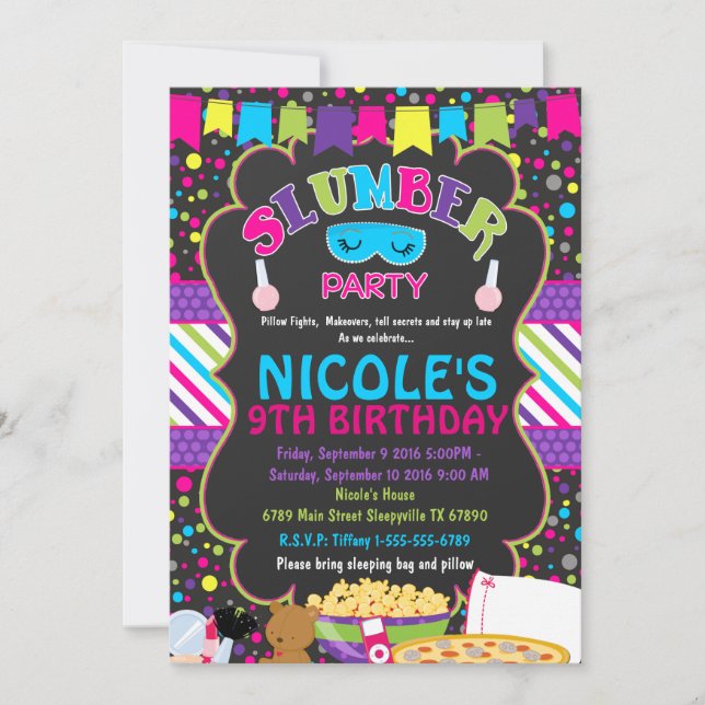 Convite de aniversário de sondagem (Frente)