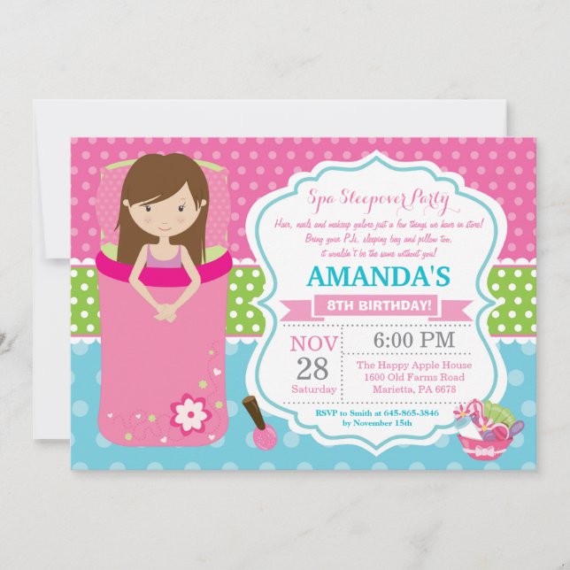 Convite de Aniversário de Soneca de Fim de Semana  (Frente)