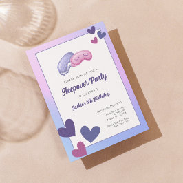 Convite de aniversário de sono infantil