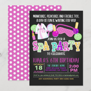 Convite de Aniversário de Spa