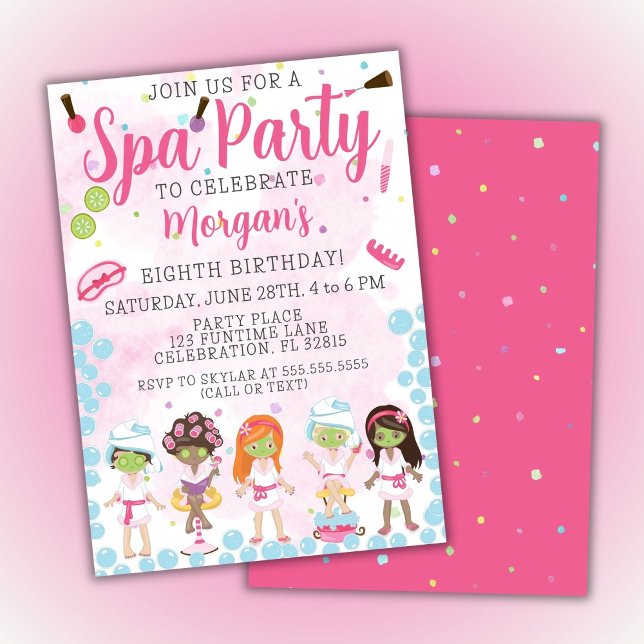 Convite de Aniversário de Spa (Criador carregado)