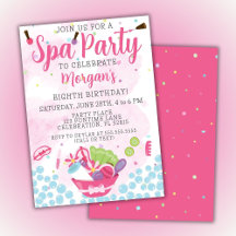 Convite de Aniversário de Spa