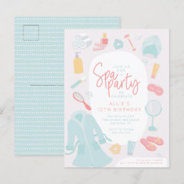 Convite de aniversário de spa