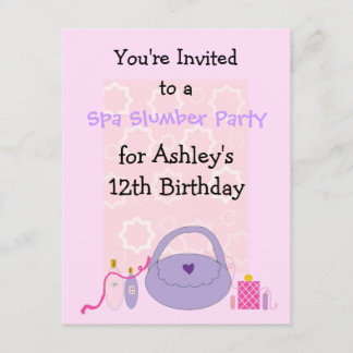 Convite de Aniversário de Spa