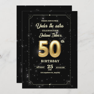Convite de aniversário de Starry Night, 50º aniver