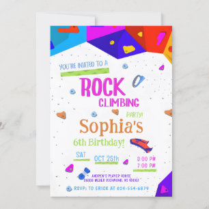 Convite de aniversário de Subida de Rock Pessoal