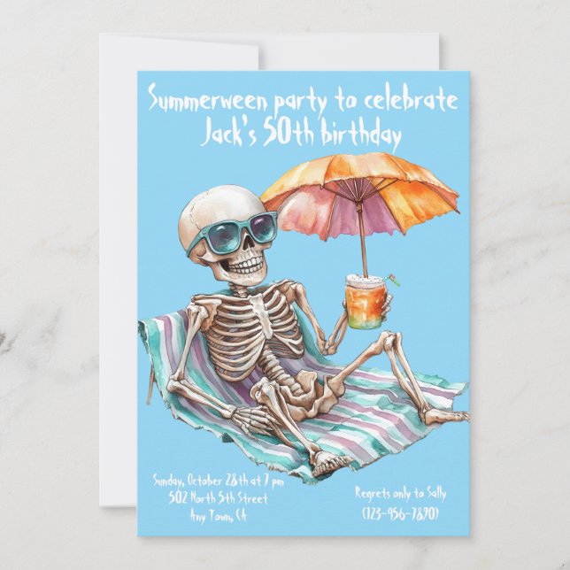 Convite de aniversário de Summerbetween (Frente)