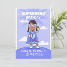 Convite de aniversário de super-herói, Aniversário