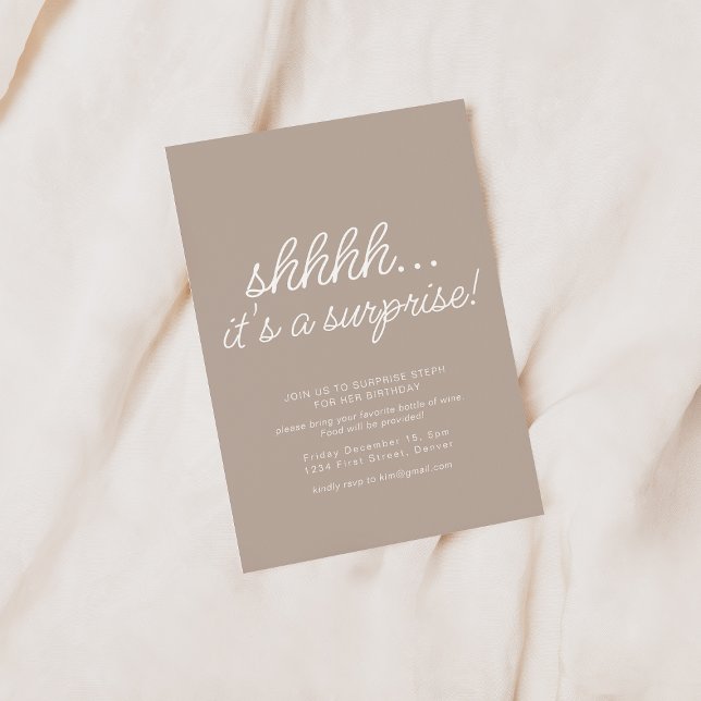 Convite de aniversário de Surpresa Slate (Criador carregado)