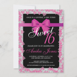 Convite de aniversário de Sweet 16