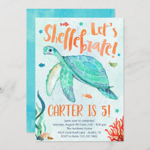 Convite de aniversário de Tartaruga