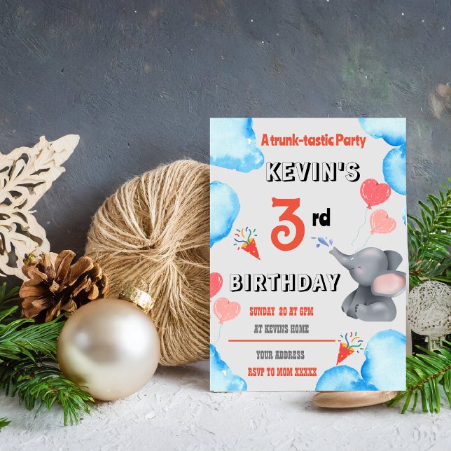 Convite de aniversário de Teatro de Elefante para  (Criador carregado)