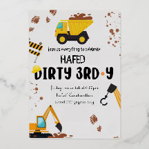 Convite de Aniversário de Terceiro Dirty 3rd-Y
