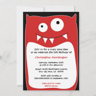 convite de aniversário de travesseiros de monstro