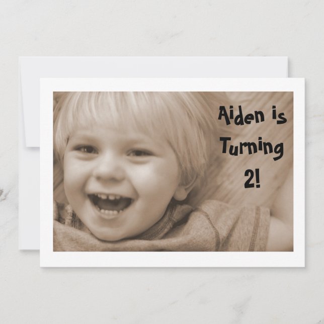 Convite de Aniversário de Trem (Frente)