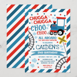 Convite de Aniversário de Trem Chugga Chugga Choo 