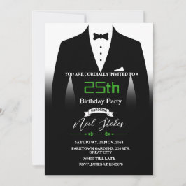 Convite de aniversário de Tuxedo