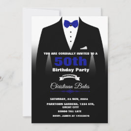 Convite de aniversário de Tuxedo