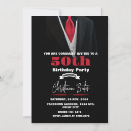 Convite de aniversário de Tuxedo