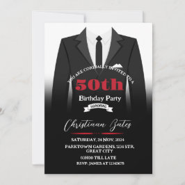 Convite de aniversário de Tuxedo