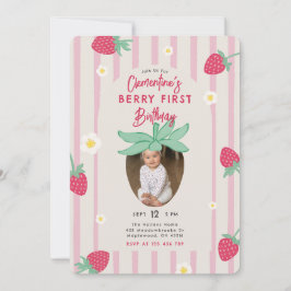 Convite de Aniversário de Um Ano da Berry com Foto