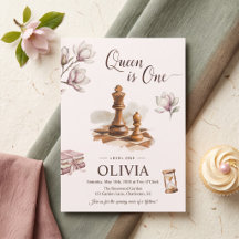 Convite de Aniversário de Um Ano da Rainha É Uma M