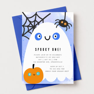 Convite de Aniversário de Um Ano de Halloween Assu